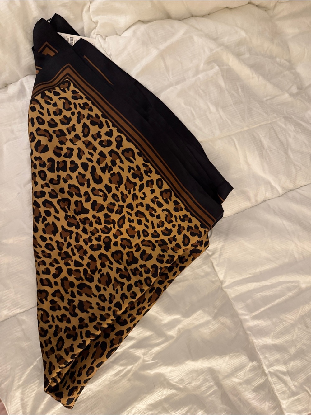 NWT Talbots 100% Silk Cheetah Print Scarf - Picture 4 of 4